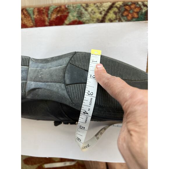 Stefano Castelli Men's  black Leather Loafers Shoes  EU 44  steel  buckle Italy - Picture 12 of 13